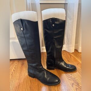 INC Black Knee-High Leather Boots SIZE 9